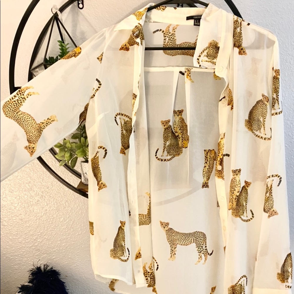 Forever 21 Cheetah Blouse